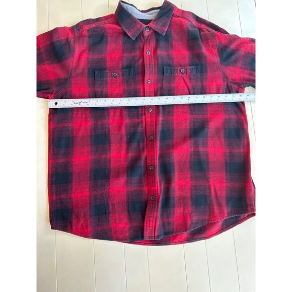 Woolrich Shirt Men's XL Red Black Plaid Flannel Button Up Cotton Outdoors - Picture 6 of 8